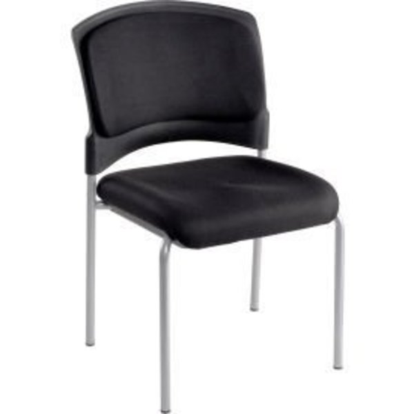 Global Equipment Interion    Brookville Collection Guest Chair With Mid Back, Fabric, Black NEW240220BK